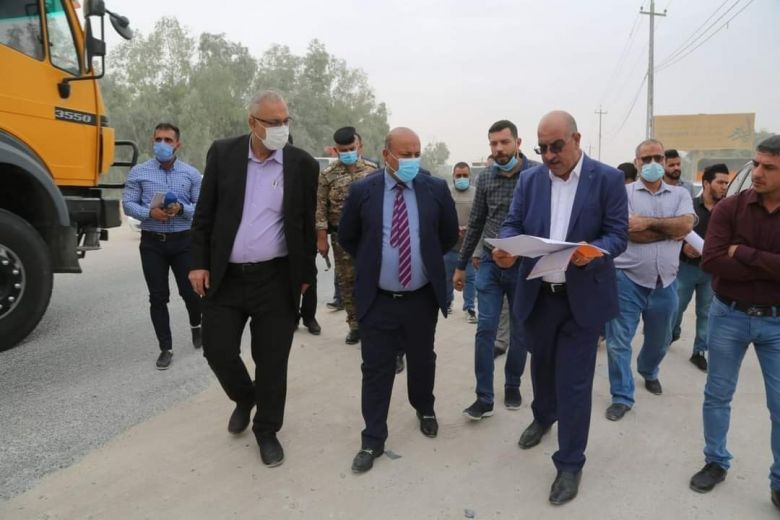 محافظ كربلاء المقدسة يطلع على مشروع الرابط الجنوبي ميدانياً للوقوف على معوقات إنجازه