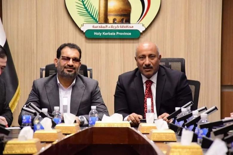 محافظ كربلاء ورئيس اللجنة الزراعية فالح الخزعلي يعقدان اجتماعا مشتركا في ديوان المحافظة