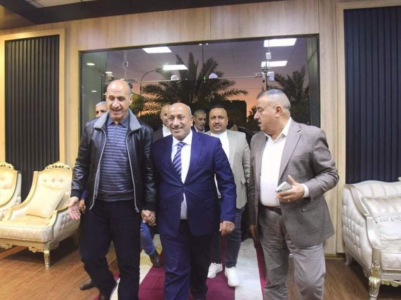 الخطابي يتباحث مع الكابتن عدنان درجال سبل دعم نادي كربلاء الرياضي