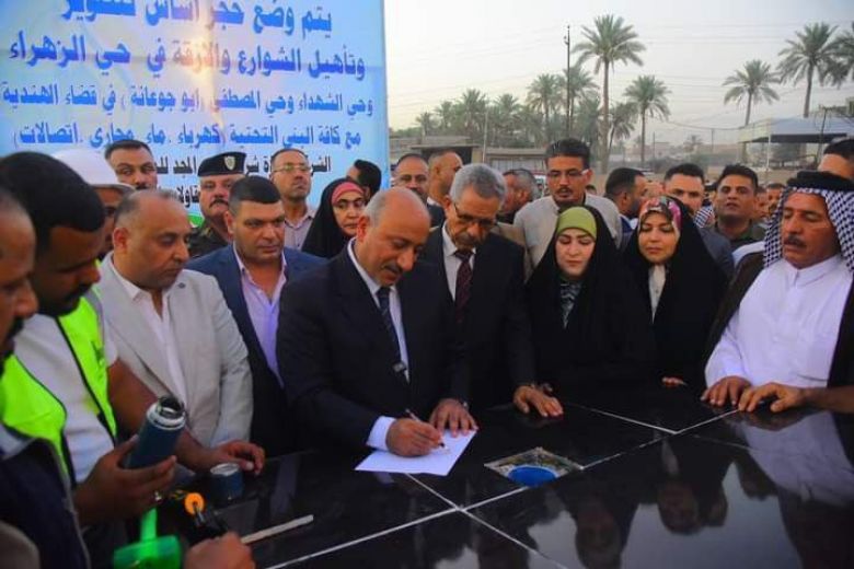 محافظ كربلاء يضع حجر الأساس لعدد من المشاريع الحيوية في قضاء الهندية