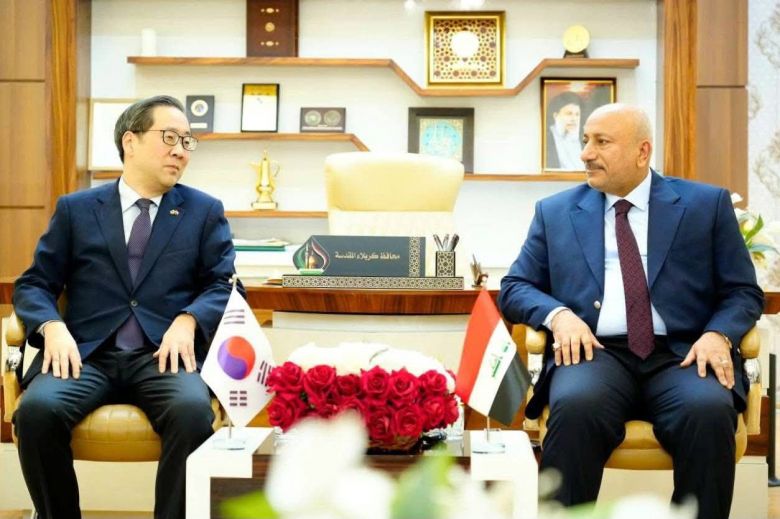 كربلاء المقدسة تعزز شراكاتها الدولية خلال استقبال السفير الكوري الجنوبي