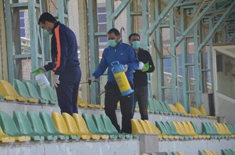 تربية كربلاء تقوم بحملة تعفير وتعقيم لملاعب وقاعات مديرية الشباب والرياضة في المحافظة