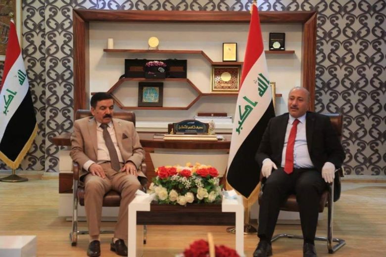 محافظ كربلاء المقدسة يستقبل وزير الدفاع ويبحث معه آليات العمل بين الوزارة والمحافظة