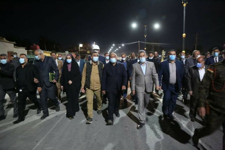 محافظ كربلاء المقدسة  يفتتح شارع الحجة(ع) ويتابع سير اعمال الخطة الخدمية