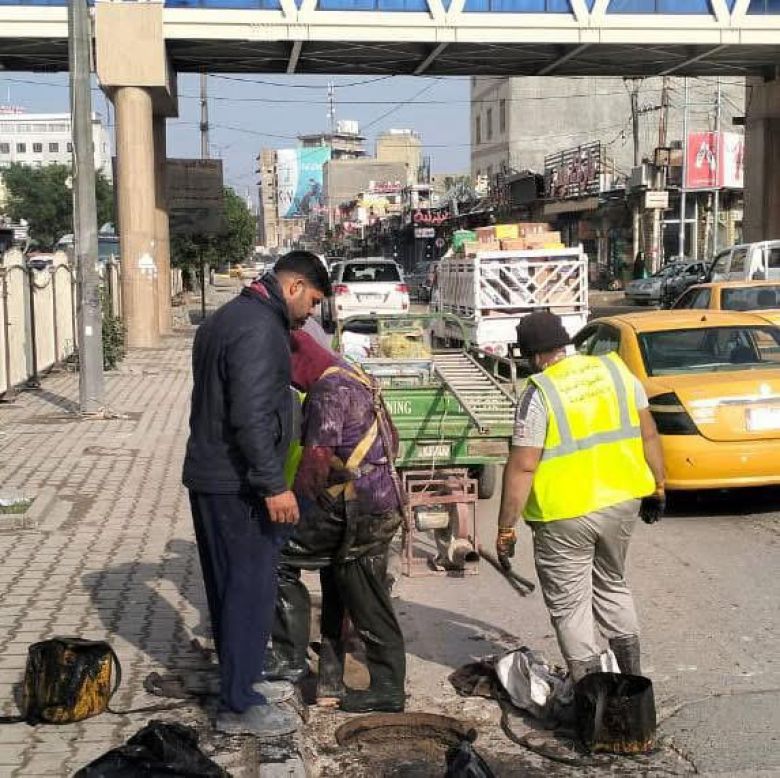 مجاري كربلاء تباشر بحملات تنظيف والتسليك استعدادًا لزيارة النصف من شعبان