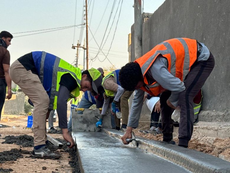 تطوير شوارع منطقة مليبيج يحقق نسبة إنجاز بلغت 30%